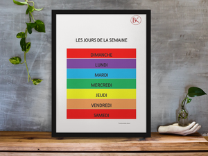 Days of the Week's Poster for the French Immersion