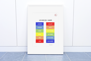 Months of Year's Poster for the French Immersion