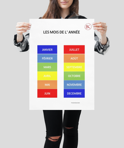 Months of Year's Poster for the French Immersion