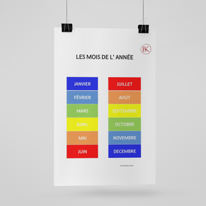 Months of Year's Poster for the French Immersion