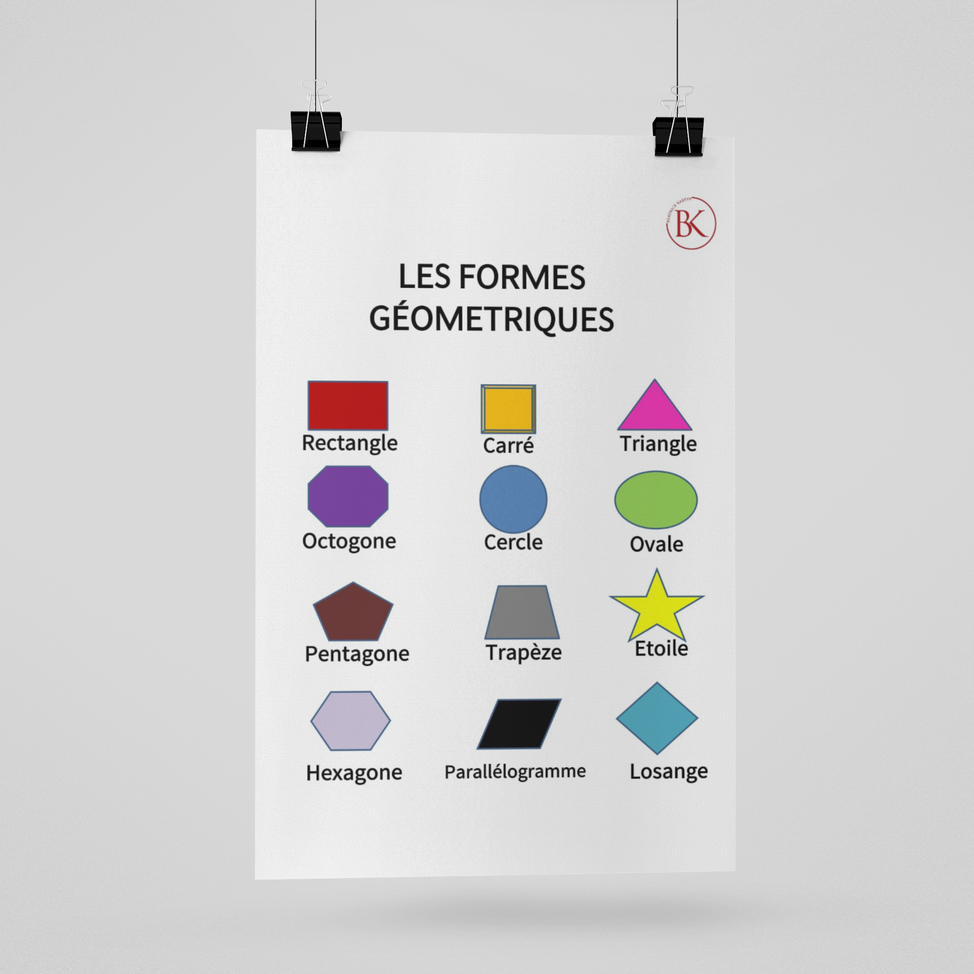 Poster of Geometric Shapes for the French Immersion